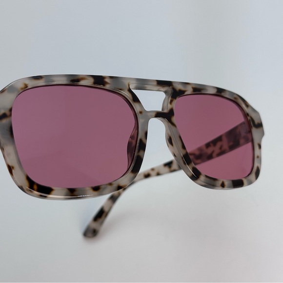 Aire Tortoise Frame Pink Lens Women's Sunglasses - Picture 11 of 11